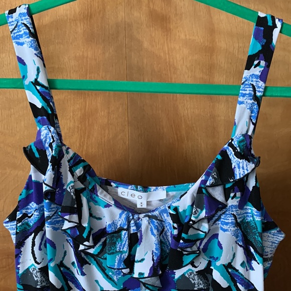 Cleo Abstract Ruffle Tank - Picture 5 of 9